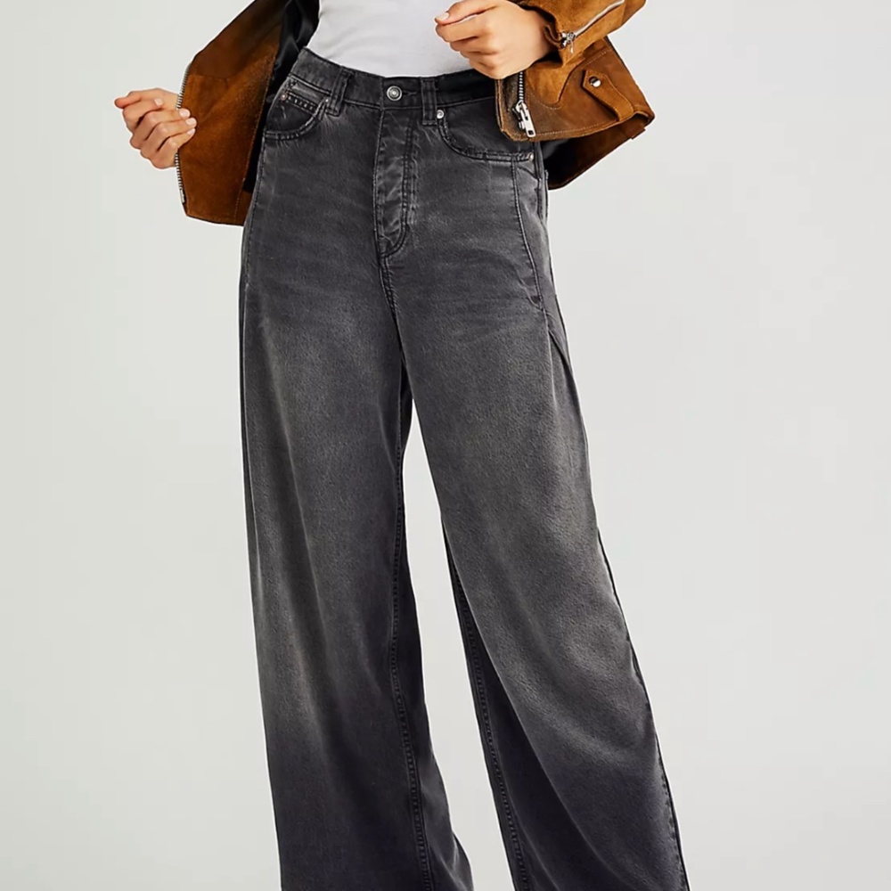 Free People Old West Slouchy Jeans Shadow Play size 27 NWT